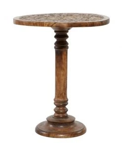 Grayson Lane Traditional Brown Mango Wood Round End Table -GRAYSON LANE shop 330857198 AlternateImage5 l