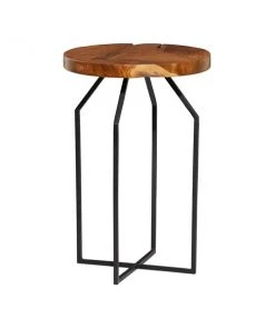 Grayson Lane Brown Teak Wood Round End Table
