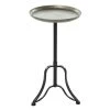 Grayson Lane Farmhouse Silver Iron Round End Table