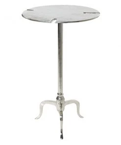 Grayson Lane Silver Metal Round Accent Table