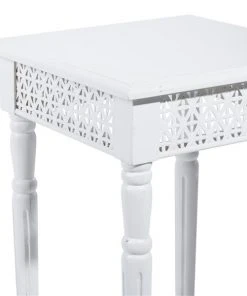 Grayson Lane Farmhouse White Wood Square Accent Table -GRAYSON LANE shop 330857206 AlternateImage3 l