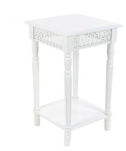 Grayson Lane Farmhouse White Wood Square Accent Table -GRAYSON LANE shop 330857206 AlternateImage5 l