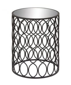 Grayson Lane Contemporary Black Metal Round End Table
