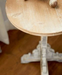 Grayson Lane Farmhouse Off-White Wood Round Accent Table -GRAYSON LANE shop 330857209 AlternateImage4 l