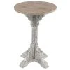 Grayson Lane Farmhouse Off-White Wood Round Accent Table