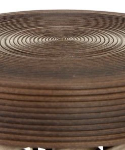 Grayson Lane Eclectic Brown Wood Round End Table -GRAYSON LANE shop 330857211 AlternateImage3 l