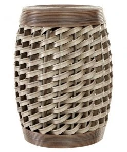 Grayson Lane Eclectic Brown Wood Round End Table