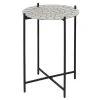 Grayson Lane Contemporary Silver/Black Aluminum Round Accent Table
