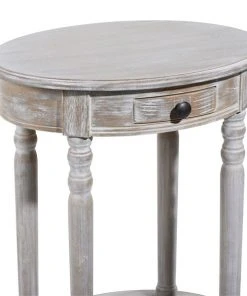 Grayson Lane Farmhouse Light Brown/Beige Wood Round End Table 7 Grayson Lane Farmhouse Light Brown/Beige Wood Round End Table -GRAYSON LANE shop 330857213 AlternateImage3 l