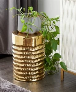 Grayson Lane Gold Composite Round End Table -GRAYSON LANE shop 330857215 AlternateImage1 l