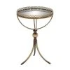 Grayson Lane Traditional Gold Brass Iron with Mirror Round End Table