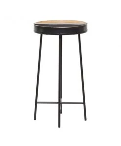 Grayson Lane Contemporary Black Metal and Wood Round End Table -GRAYSON LANE shop 330857219 AlternateImage5 l