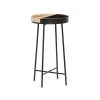Grayson Lane Contemporary Black Metal and Wood Round End Table