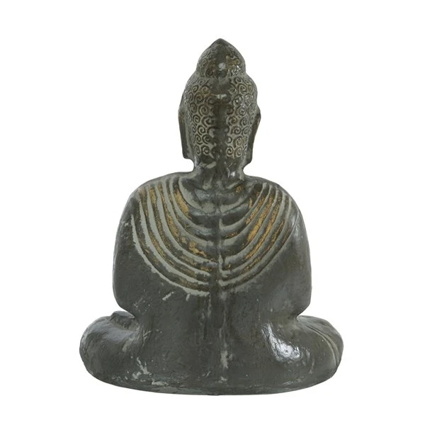Grayson Lane 16-in x 13-in Rustic Brown Ceramic Buddha Scultpure 5 Grayson Lane 16-in x 13-in Rustic Brown Ceramic Buddha Scultpure - Image 5