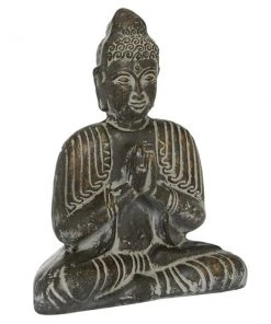 Grayson Lane 16-in x 13-in Rustic Brown Ceramic Buddha Scultpure