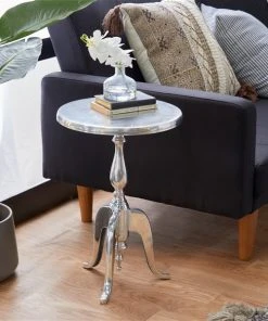 Grayson Lane Traditional Silver Aluminum Round End Table -GRAYSON LANE shop 330857225 AlternateImage2 l