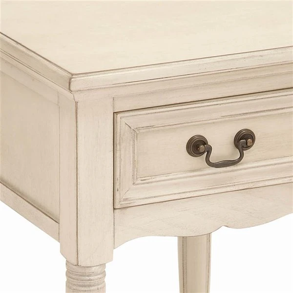 Grayson Lane Traditional Cream Wood Rectangular End Table 3 Grayson Lane Traditional Cream Wood Rectangular End Table - Image 3