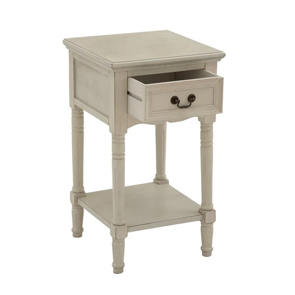 Grayson Lane Traditional Cream Wood Rectangular End Table 4 Grayson Lane Traditional Cream Wood Rectangular End Table - Image 4