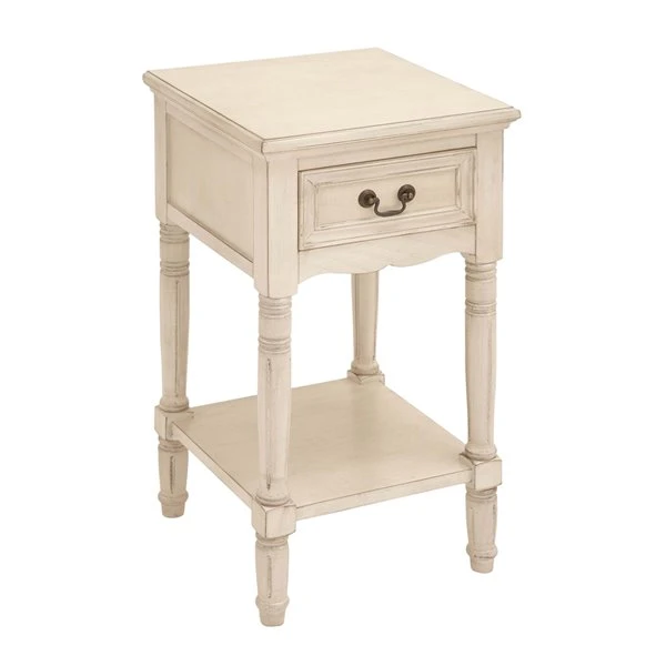 Grayson Lane Traditional Cream Wood Rectangular End Table 1 Grayson Lane Traditional Cream Wood Rectangular End Table