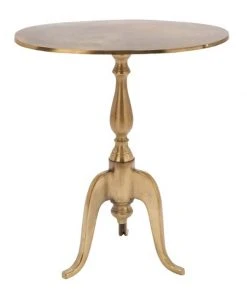 Grayson Lane Traditional Gold Metal Round End Table