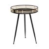 Grayson Lane Modern Black Metal Round End Table