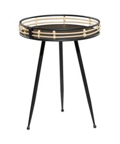 Grayson Lane Modern Black Metal Round End Table
