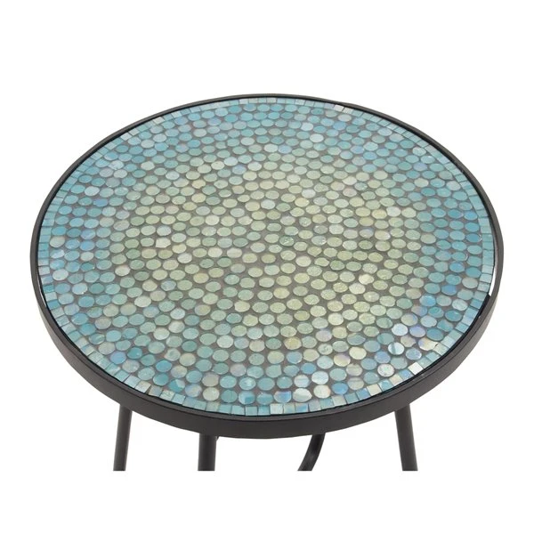 Grayson Lane Eclectic Black Metal Round End Table 5 Grayson Lane Eclectic Black Metal Round End Table - Image 5