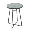 Grayson Lane Eclectic Black Metal Round End Table