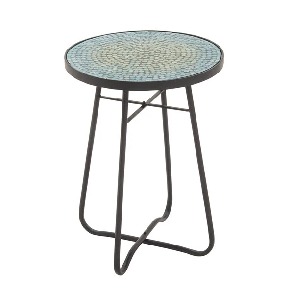 Grayson Lane Eclectic Black Metal Round End Table 1 Grayson Lane Eclectic Black Metal Round End Table