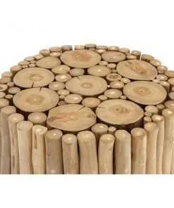 Grayson Lane Brown Teak Wood Round End Table/Footstool -GRAYSON LANE shop 330857239 AlternateImage3 l