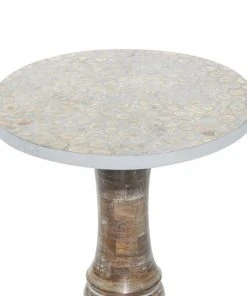 Grayson Lane Grey Mango Wood Round End Table -GRAYSON LANE shop 330857241 AlternateImage4 l