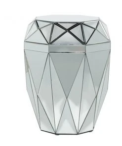 Grayson Lane Silver Mirror Octagon End Table