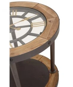 Grayson Lane Brown Wood and Glass Round End Table -GRAYSON LANE shop 330857248 AlternateImage3 l
