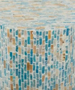 Grayson Lane Light Blue Resin Round End Table -GRAYSON LANE shop 330857253 AlternateImage3 l