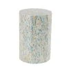 Grayson Lane Light Blue Resin Round End Table