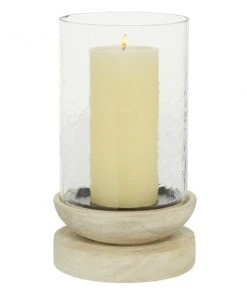 Grayson Lane Traditional Cream Wood Lantern Candle Holder