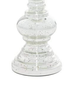 Grayson Lane Set of 2 Traditional Silver Glass Pillar Candle Holder -GRAYSON LANE shop 330857260 AlternateImage3 l