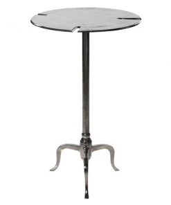 Grayson Lane Silver Round Accent Table in Aluminum