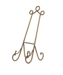 Grayson Lane 19-in x 7-in Traditional Easel in Gold Iron