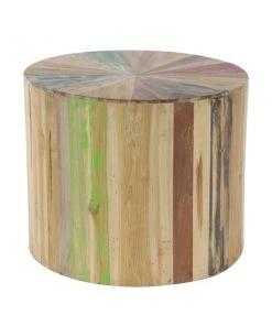 Grayson Lane Rustic Brown Reclaimed Wood Round End Table -GRAYSON LANE shop 330857275 AlternateImage5 l