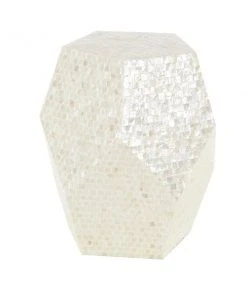 Grayson Lane Beige Resin Live Edge End Table