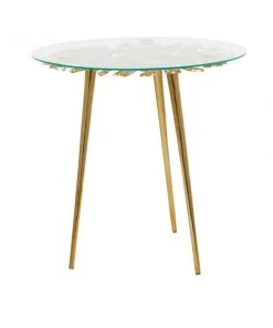 Grayson Lane Gold Aluminum with Glass Round End Table -GRAYSON LANE shop 330857286 AlternateImage6 l