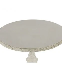Grayson Lane Farmhouse White Fibreglass and Chinese Fir Round End Table -GRAYSON LANE shop 330857289 AlternateImage4 l