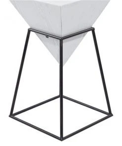 Grayson Lane White and Black Metal/Wood Square End Table -GRAYSON LANE shop 330857291 AlternateImage3 l