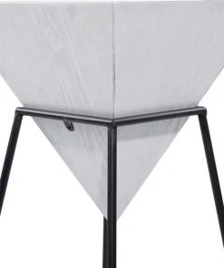 Grayson Lane White and Black Metal/Wood Square End Table -GRAYSON LANE shop 330857291 AlternateImage4 l