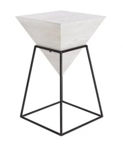 Grayson Lane White and Black Metal/Wood Square End Table -GRAYSON LANE shop 330857291 AlternateImage5 l