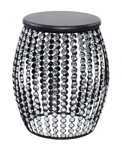 Grayson Lane Glam Black Iron and Wood Round End Table -GRAYSON LANE shop 330857292 AlternateImage5 l