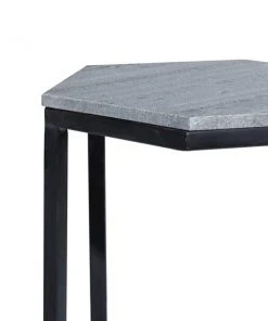 Grayson Lane Black Granite/Marble Hexagon End Table -GRAYSON LANE shop 330857297 AlternateImage4 l