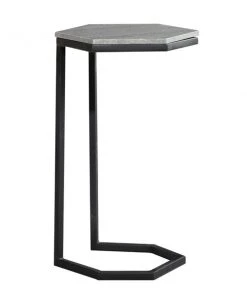 Grayson Lane Black Granite/Marble Hexagon End Table