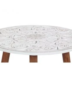 Grayson Lane Contemporary White Wood Round End Table -GRAYSON LANE shop 330857298 AlternateImage3 l